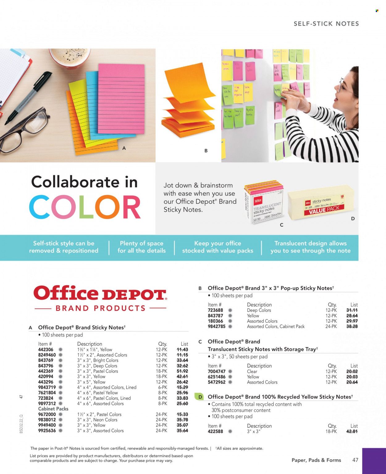 Office DEPOT 2022 Business Reference Guide Promotions & Flyer Specials September 2022