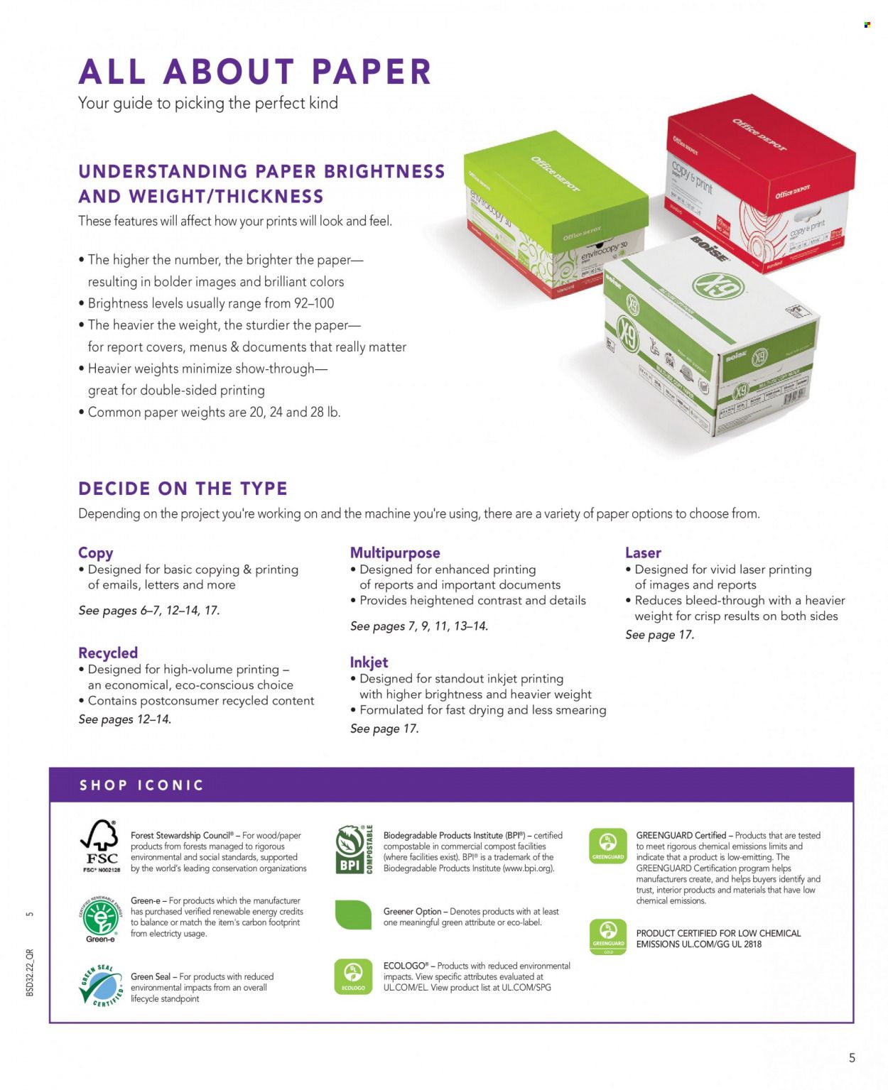 Office DEPOT 2022 Business Reference Guide Promotions & Flyer Specials September 2022