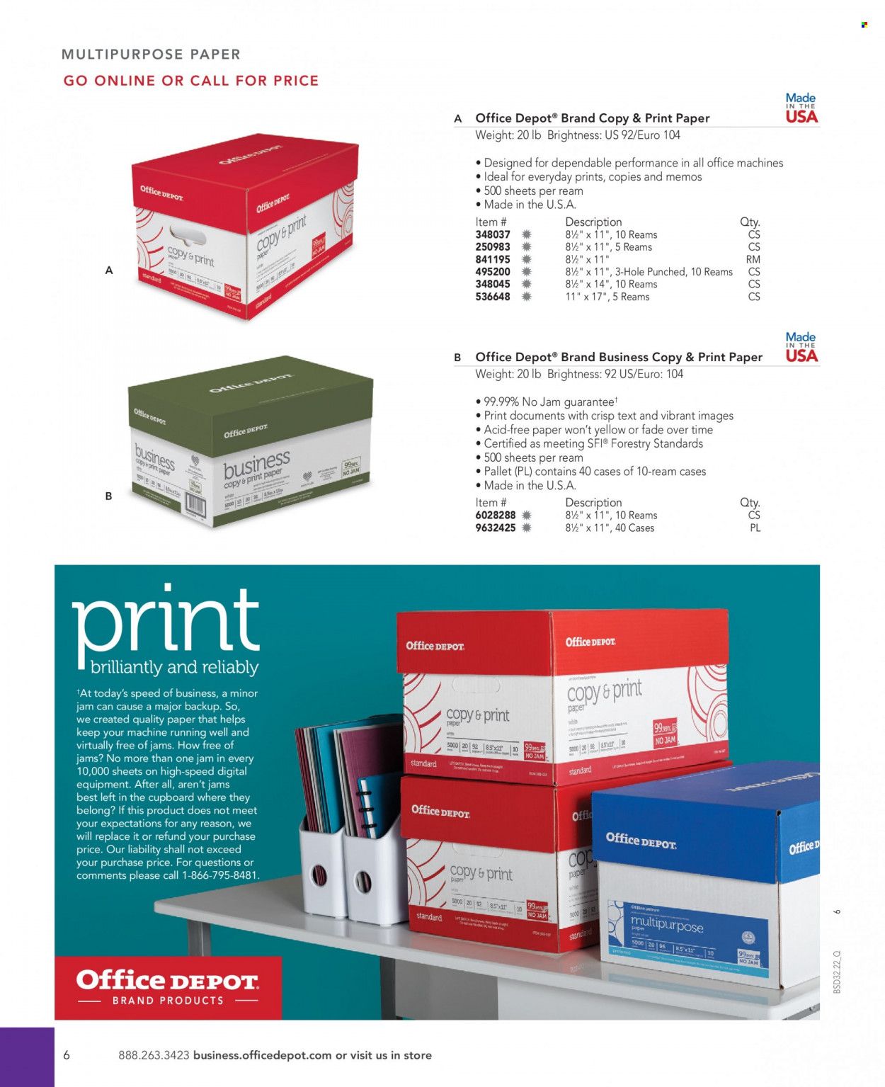 Office DEPOT 2022 Business Reference Guide Promotions & Flyer Specials September 2022