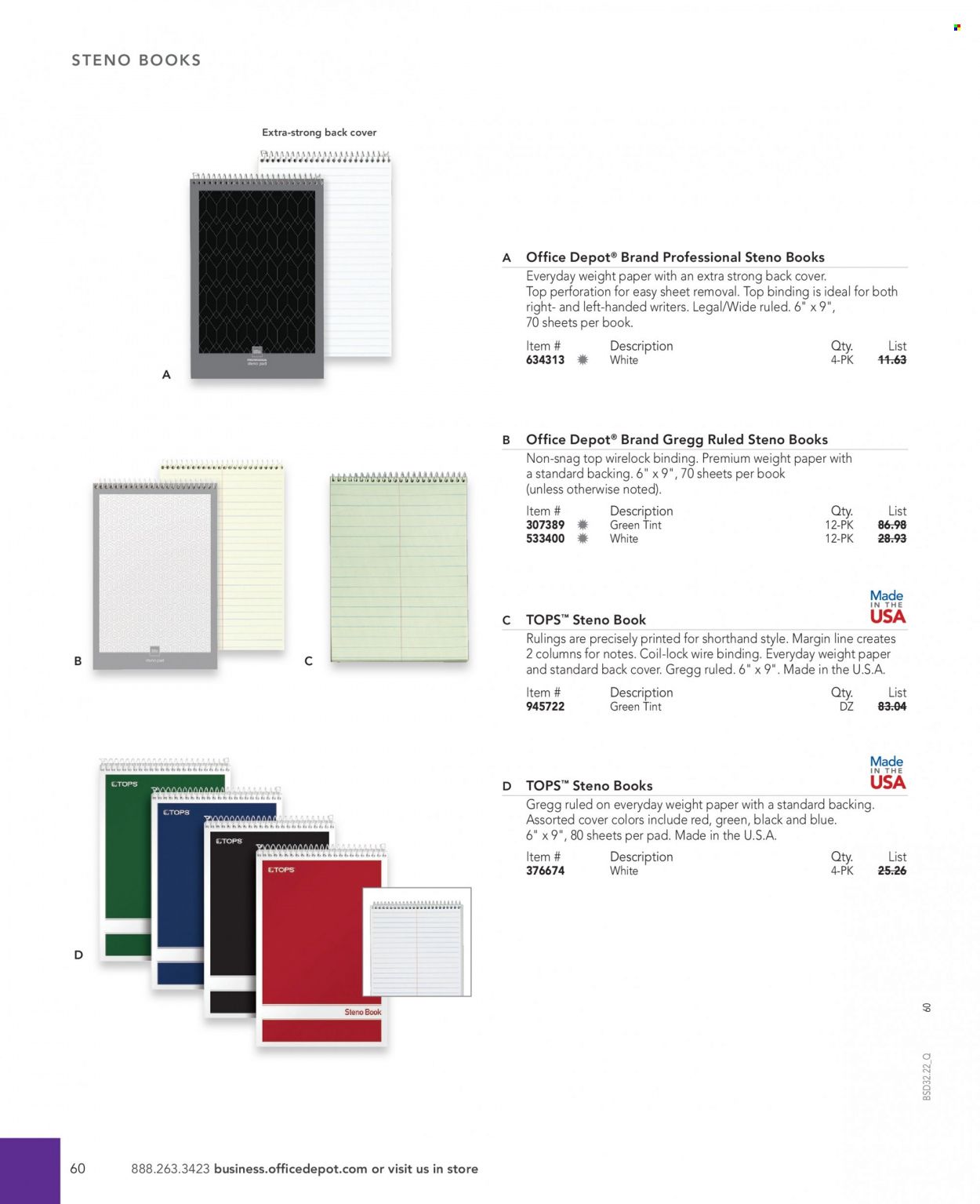 Office DEPOT 2022 Business Reference Guide Promotions & Flyer Specials September 2022