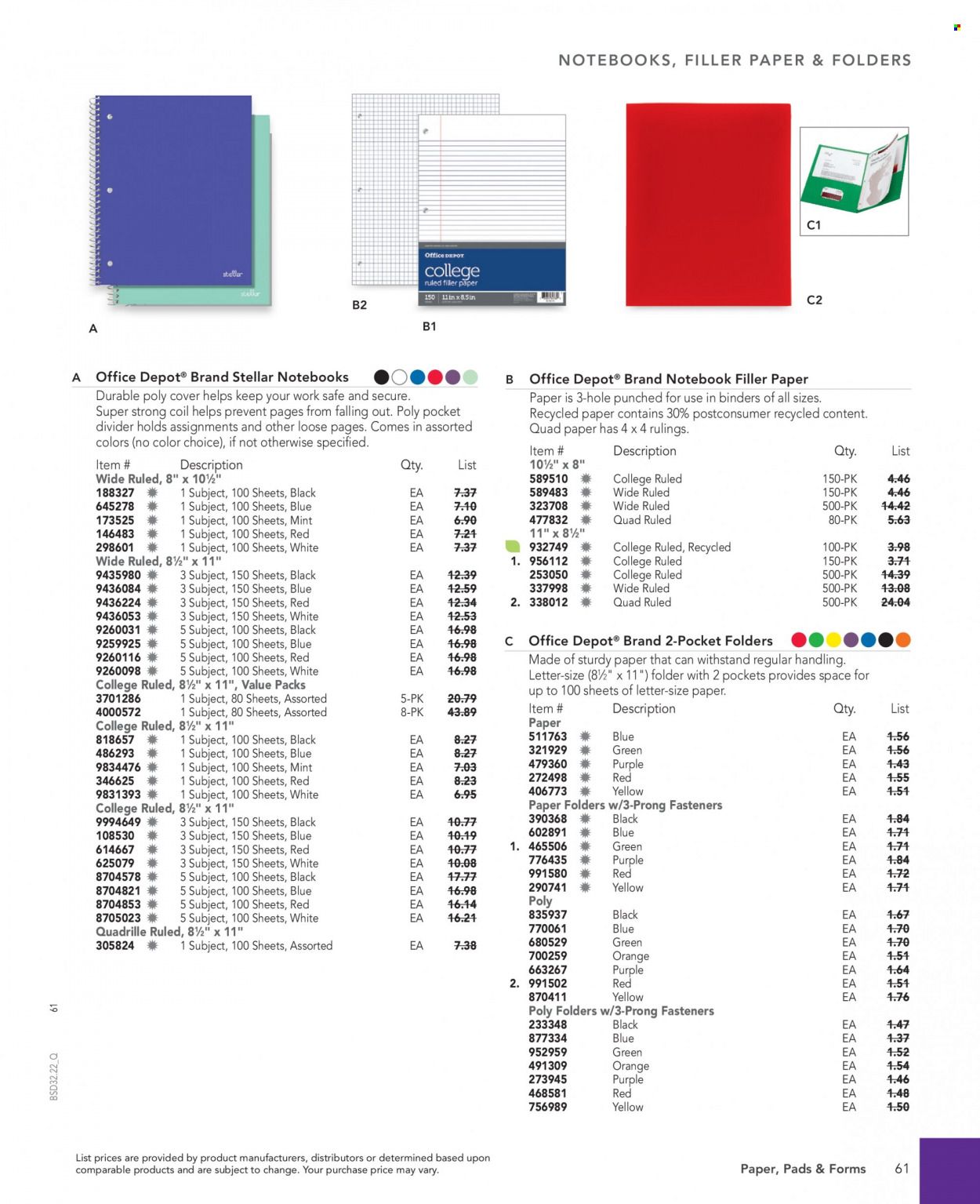 Office DEPOT 2022 Business Reference Guide Promotions & Flyer Specials September 2022