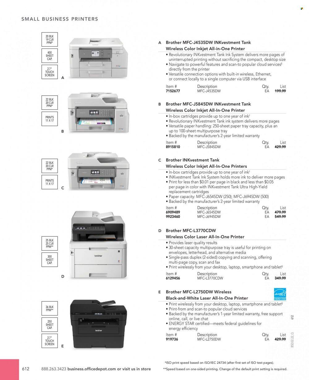 Office DEPOT 2022 Business Reference Guide Promotions & Flyer Specials September 2022