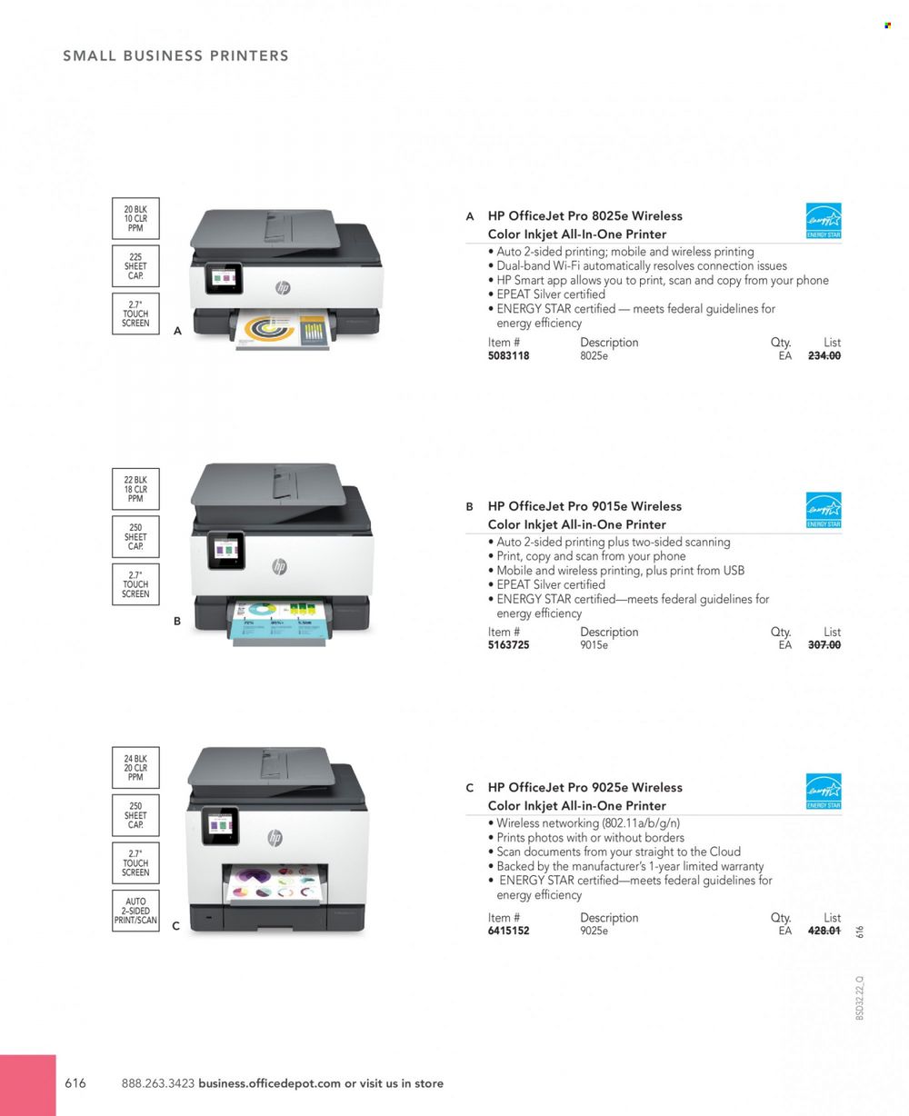 Office DEPOT 2022 Business Reference Guide Promotions & Flyer Specials September 2022