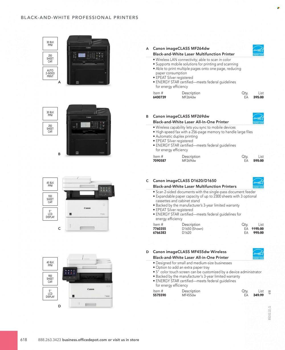 Office DEPOT 2022 Business Reference Guide Promotions & Flyer Specials September 2022
