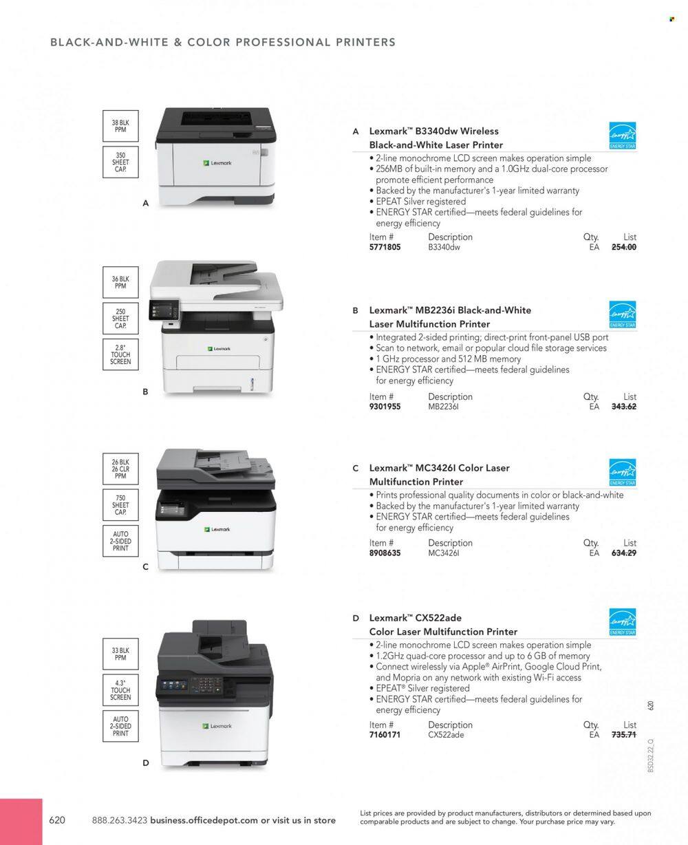 Office DEPOT 2022 Business Reference Guide Promotions & Flyer Specials September 2022