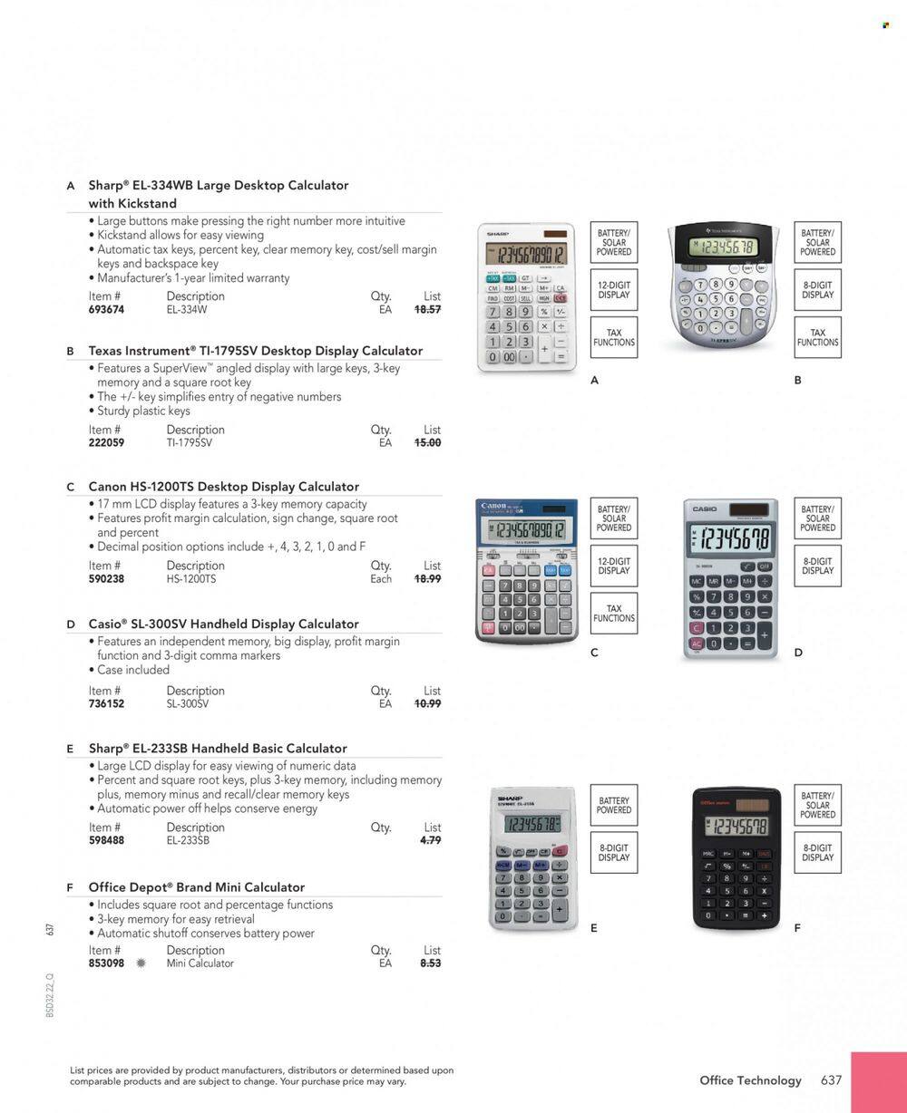 Office DEPOT 2022 Business Reference Guide Promotions & Flyer Specials September 2022