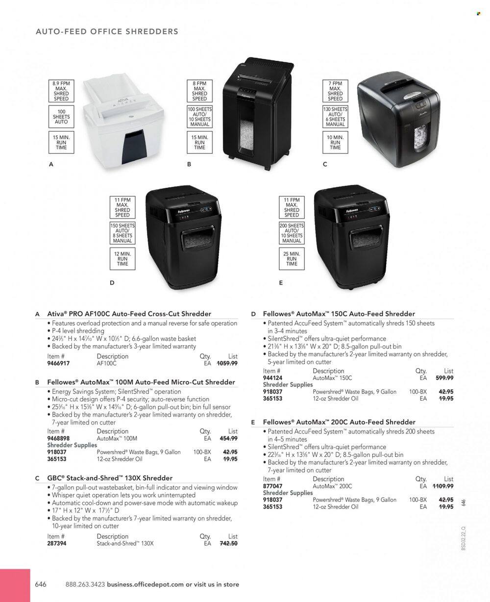 Office DEPOT 2022 Business Reference Guide Promotions & Flyer Specials September 2022