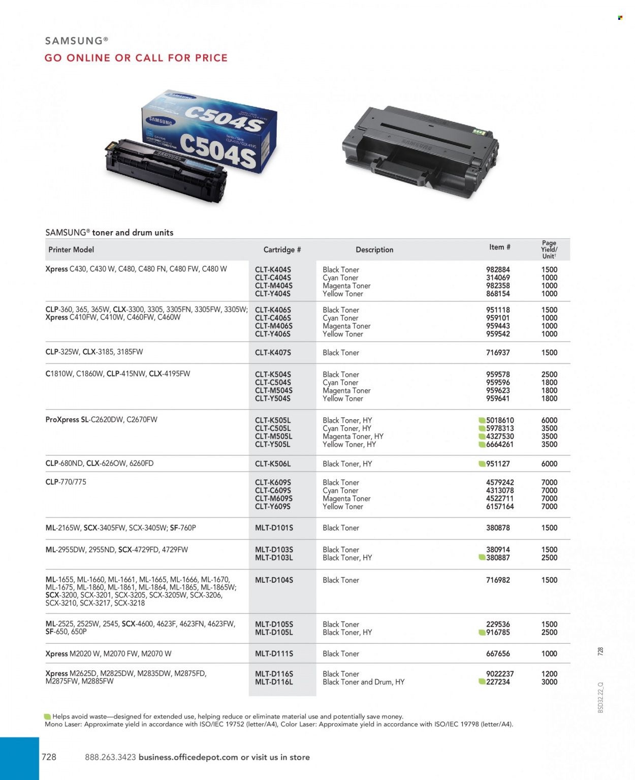 Office DEPOT 2022 Business Reference Guide Promotions & Flyer Specials September 2022