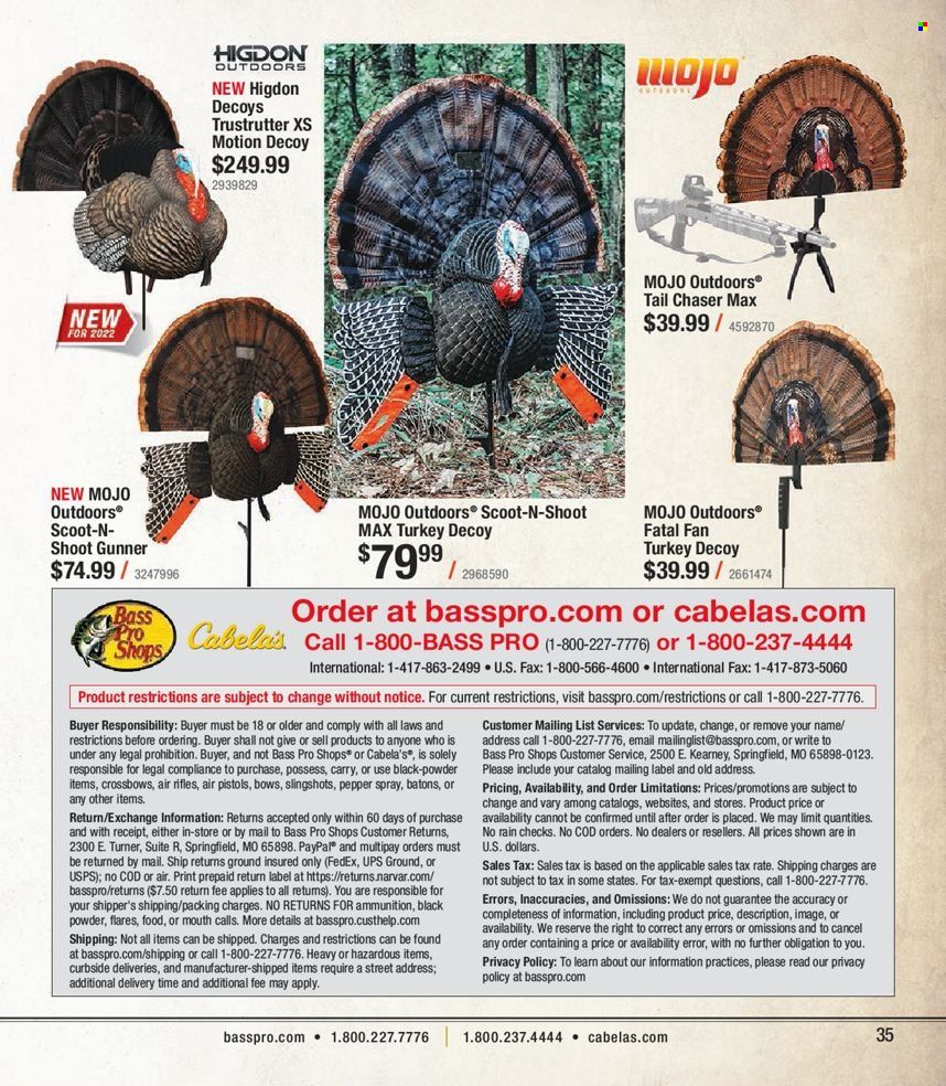 Bass Pro Shops 2022 Turkey Hunting Promotions & Flyer Specials September 2022