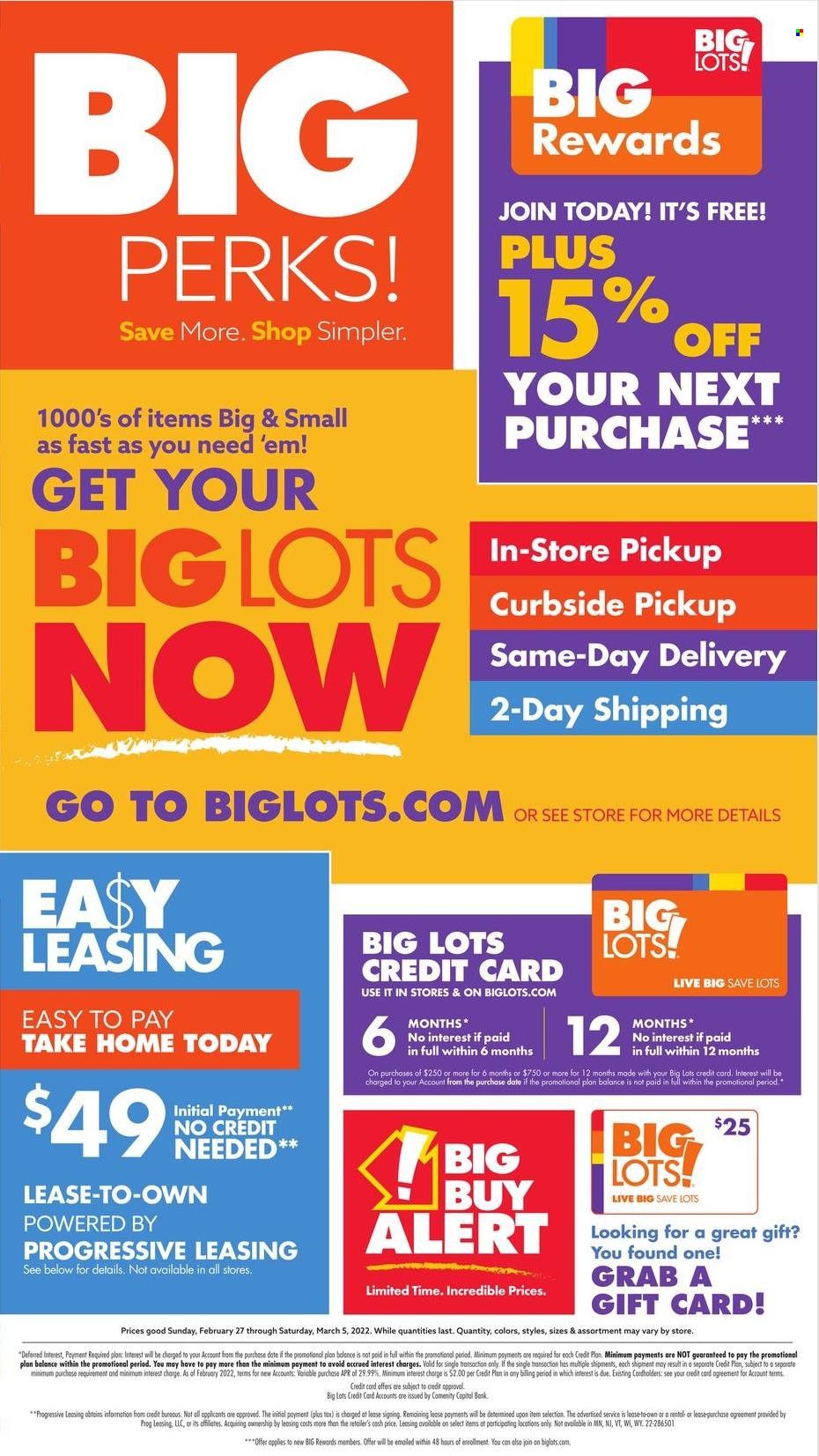 Big Lots Weekly Ad Flyer February 25 to March 4