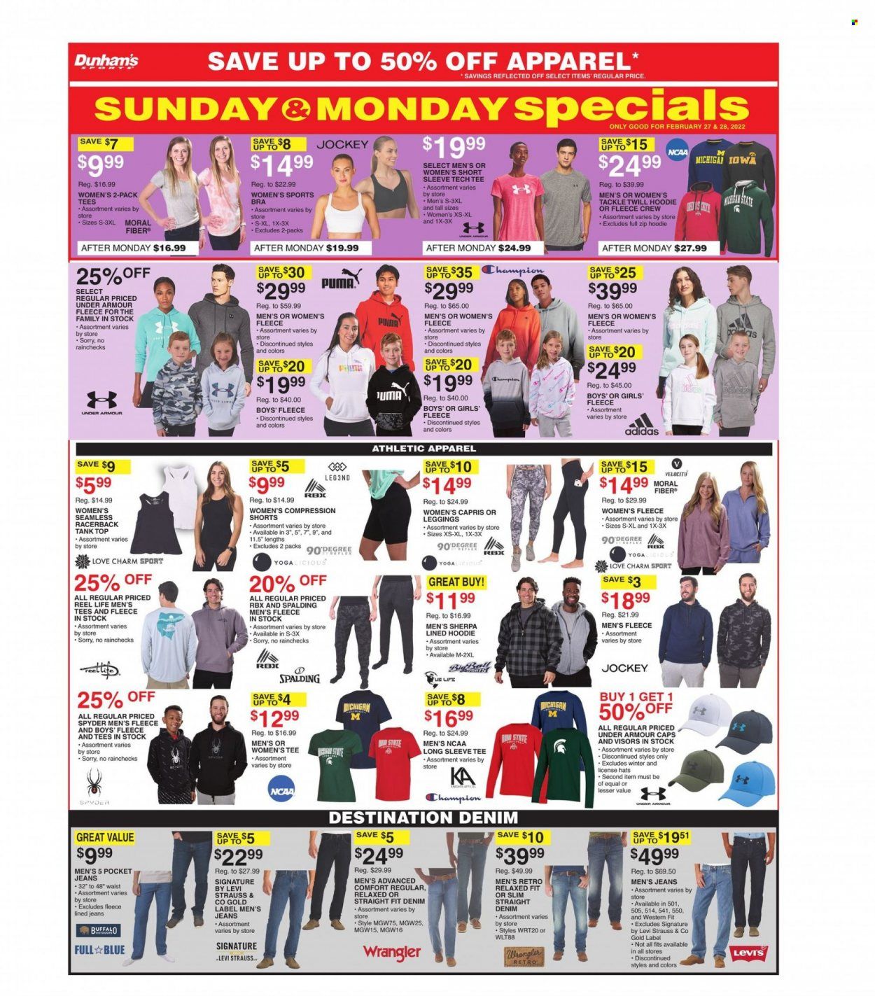 Dunham's Sports (MI, PA, WI) Weekly Ad Flyer February 26 to March 5