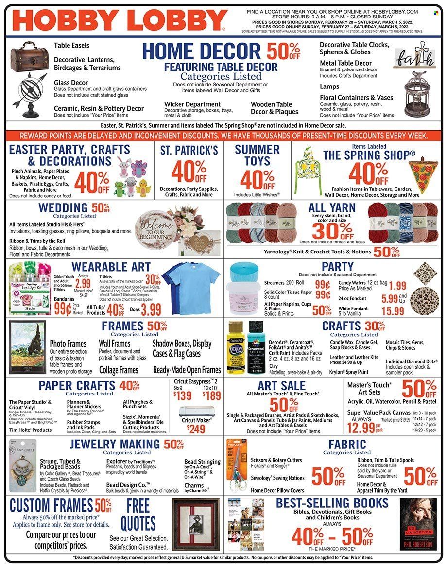 Hobby Lobby Weekly Ad Flyer February 27 to March 6