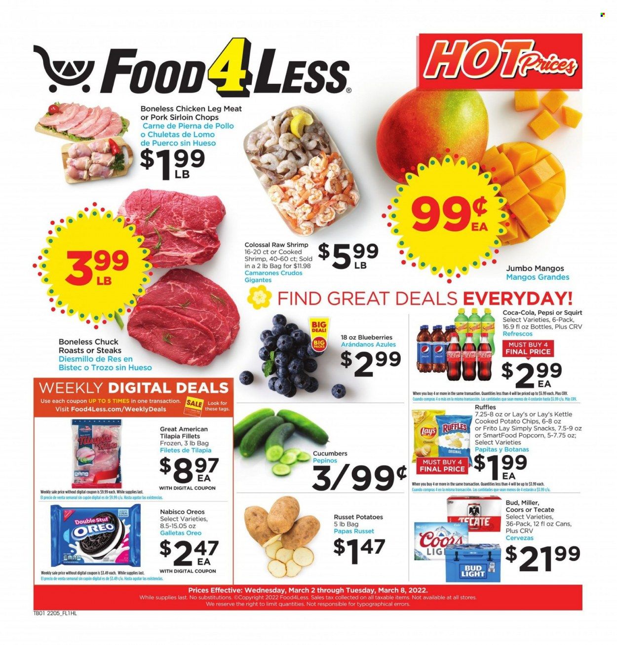 Food 4 Less (CA) Weekly Ad Flyer March 2 to March 9