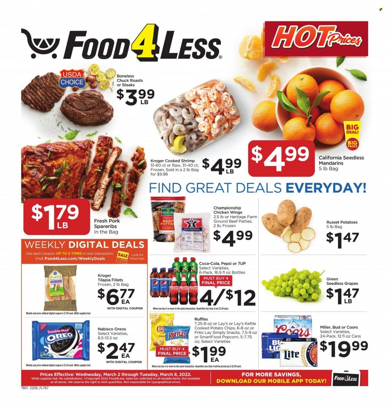 Food 4 Less (IN) Weekly Ad Flyer March 2 to March 9