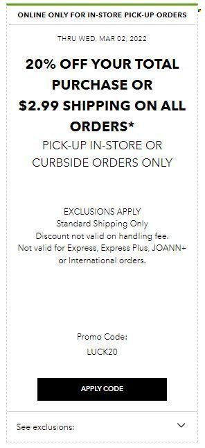 JOANN Weekly Ad Flyer March 2 to March 9