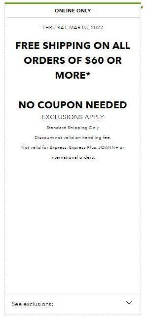 JOANN Weekly Ad Flyer March 2 to March 9