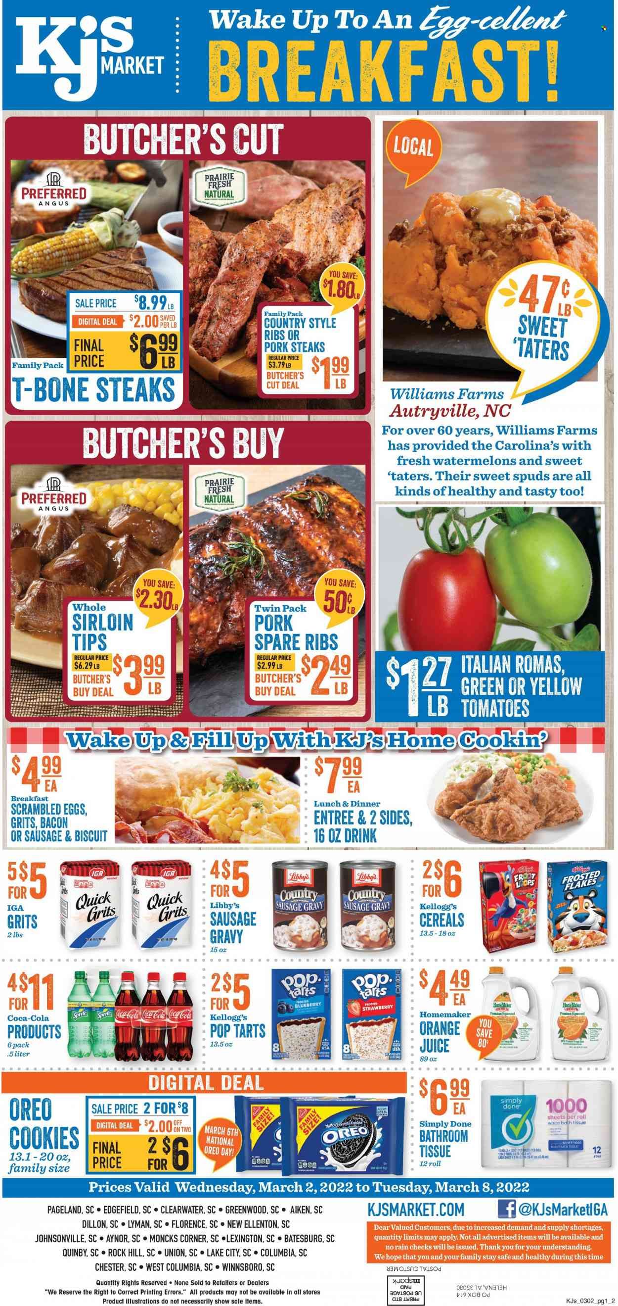 KJ´s Market (GA, SC) Weekly Ad Flyer March 2 to March 9