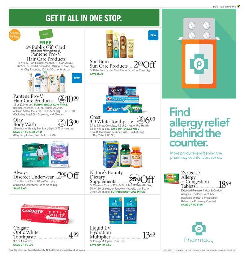 Publix (AL, FL, GA, NC, SC, TN) Weekly Ad Flyer March 3 to March 10