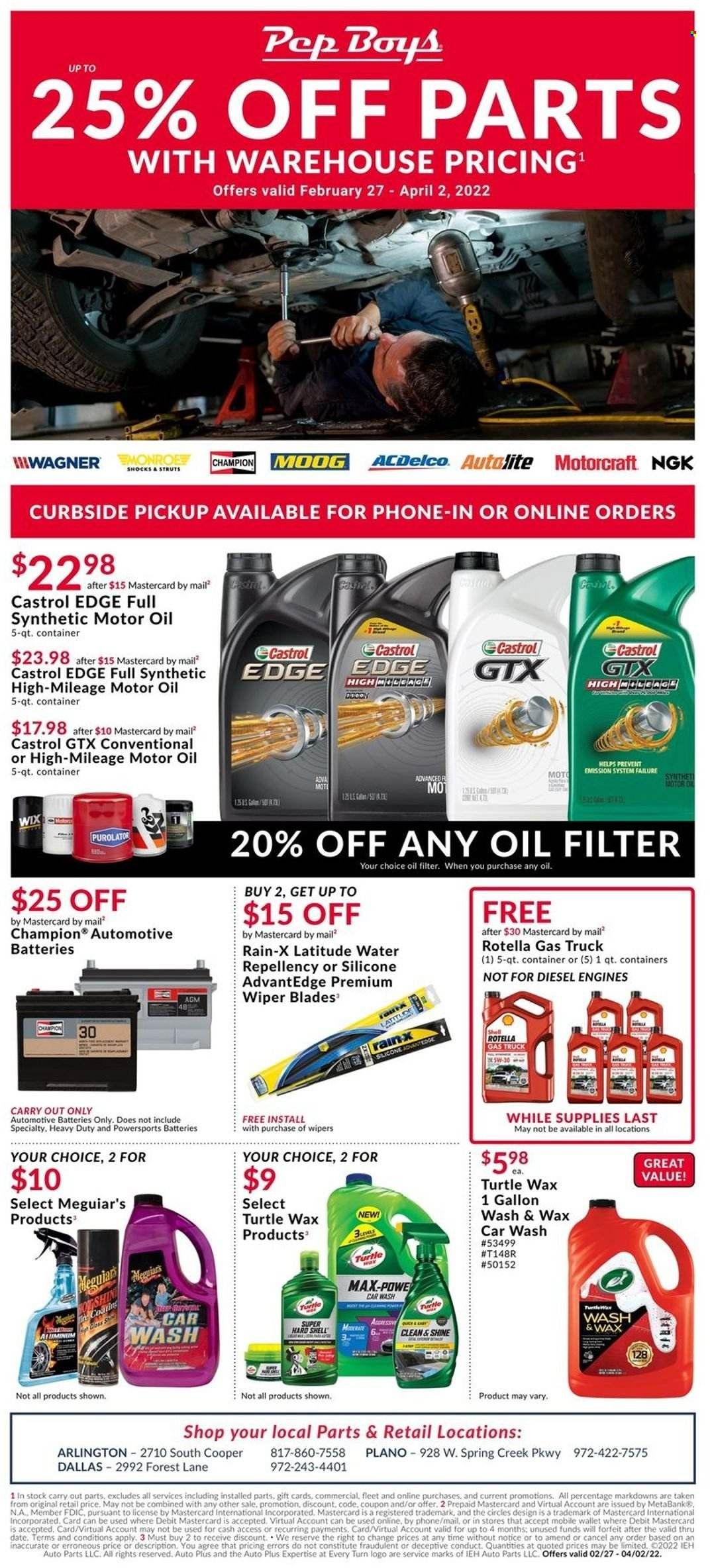 Pep Boys Weekly Ad Flyer March 5 to March 12