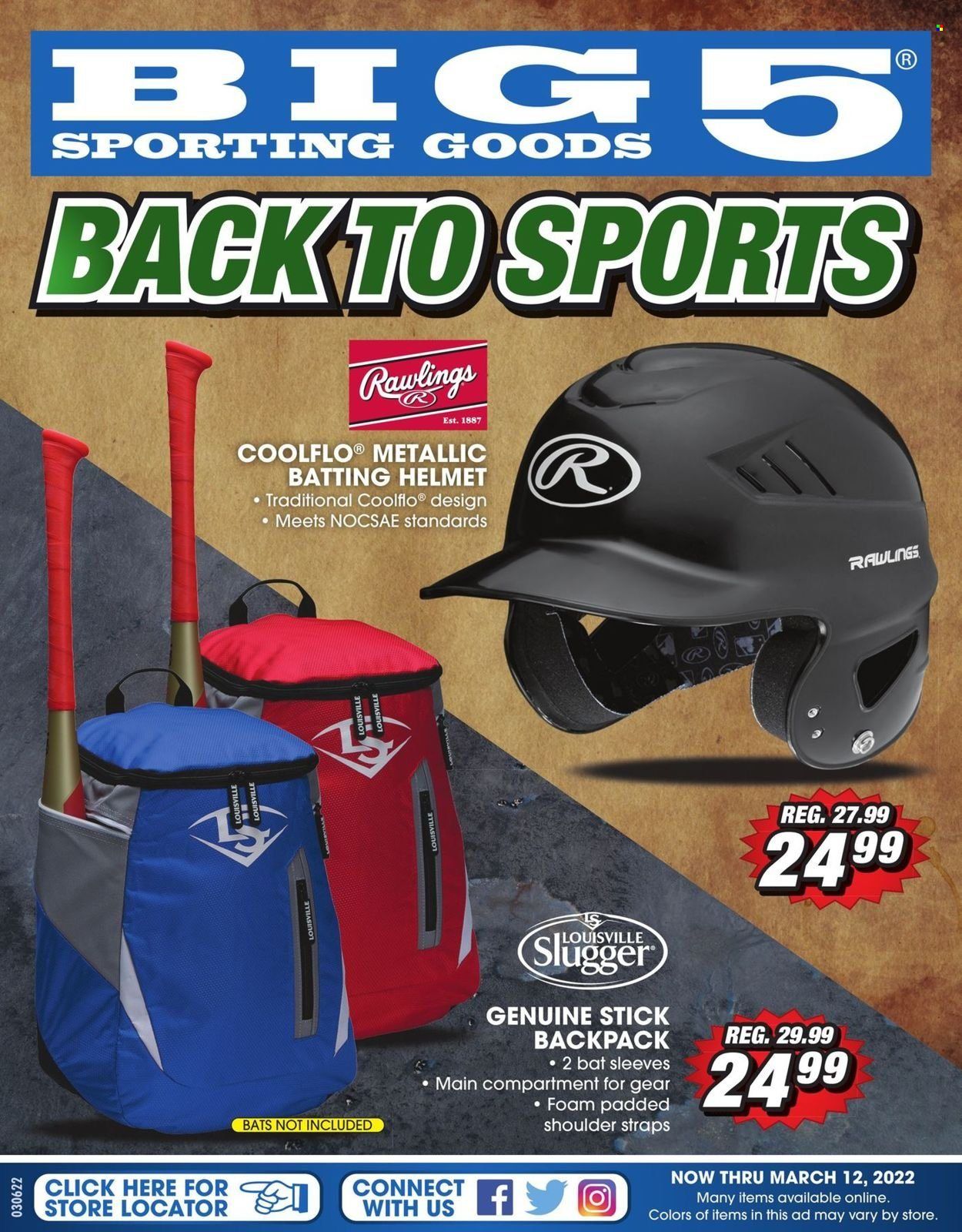 Big 5 (AZ, CA, CO, ID, NM, OR, UT, WA) Weekly Ad Flyer March 6 to March 13