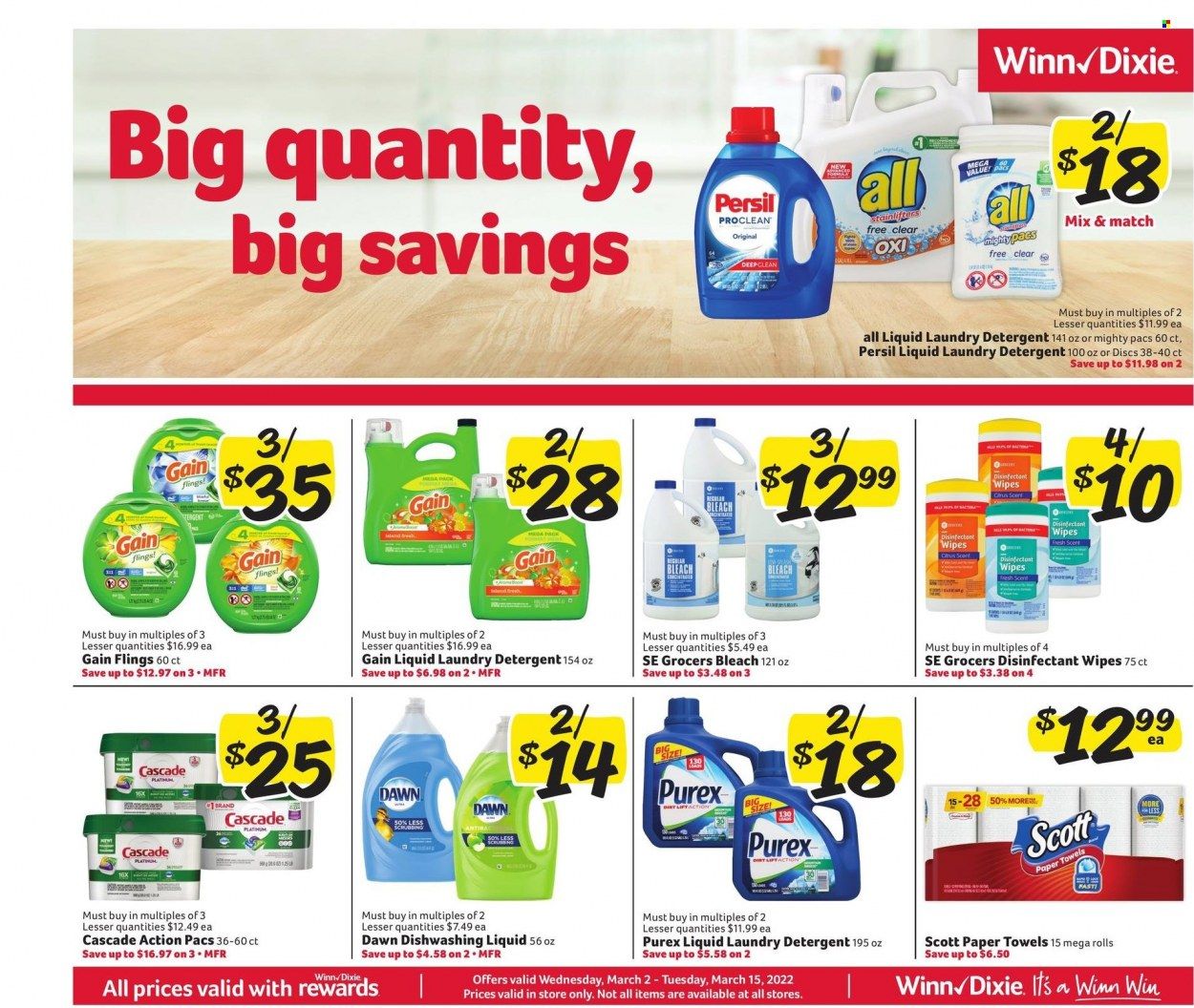 Winn Dixie (AL, FL, GA, LA) Weekly Ad Flyer March 8 to March 15