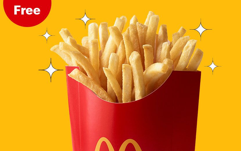 Receive Free Fries When You Newly Download the McD App and Join MyMcDonald’s Rewards this March Receive Free Fries When You Newly Download the McD App and Join MyMcDonald’s Rewards this March