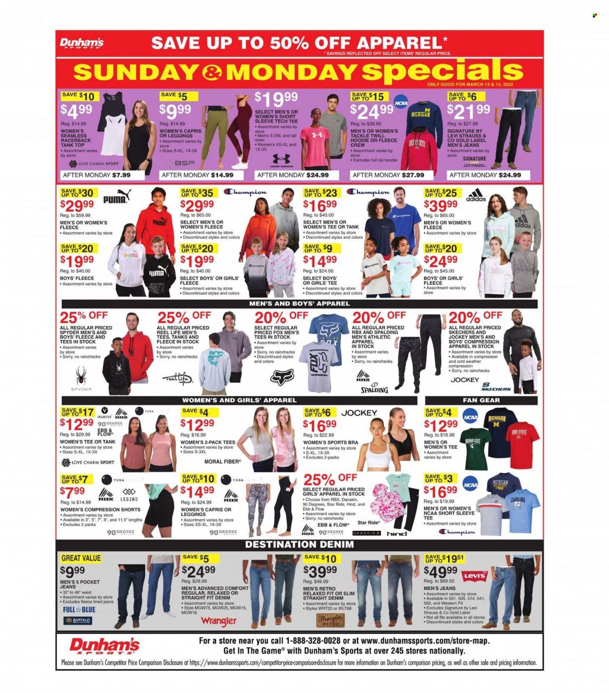 Dunham's Sports (MI, PA, WI) Weekly Ad Flyer March 14 to March 21