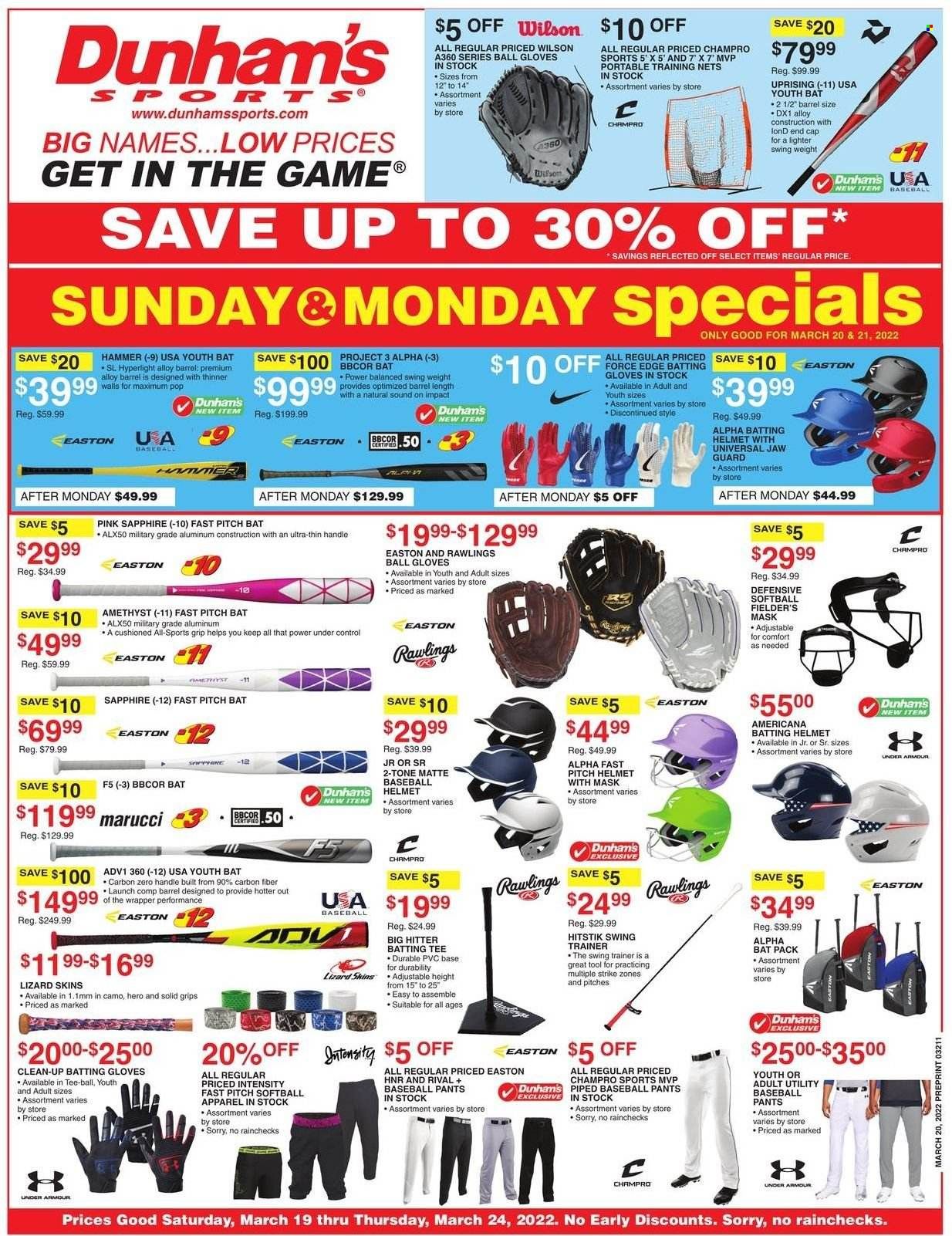 Dunham's Sports Weekly Ad Flyer March 21 to March 28