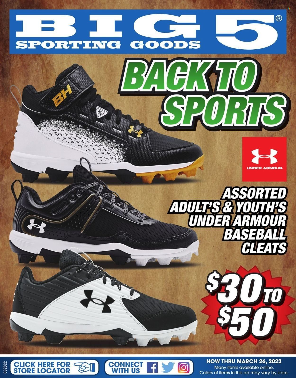 Big 5 (AZ, CA, CO, ID, NM, OR, UT, WA) Weekly Ad Flyer March 21 to March 28