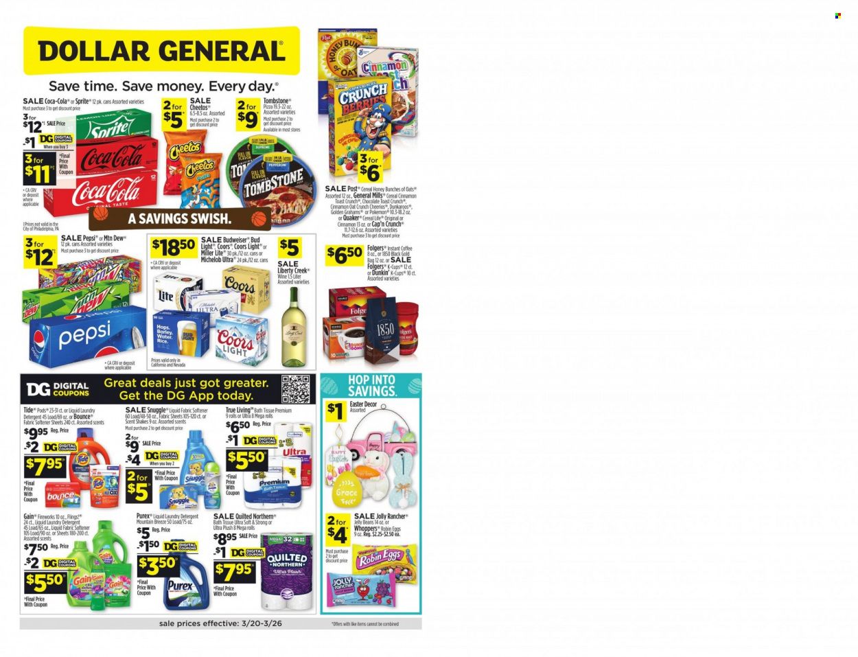 Dollar General (CA, NV) Weekly Ad Flyer March 21 to March 28