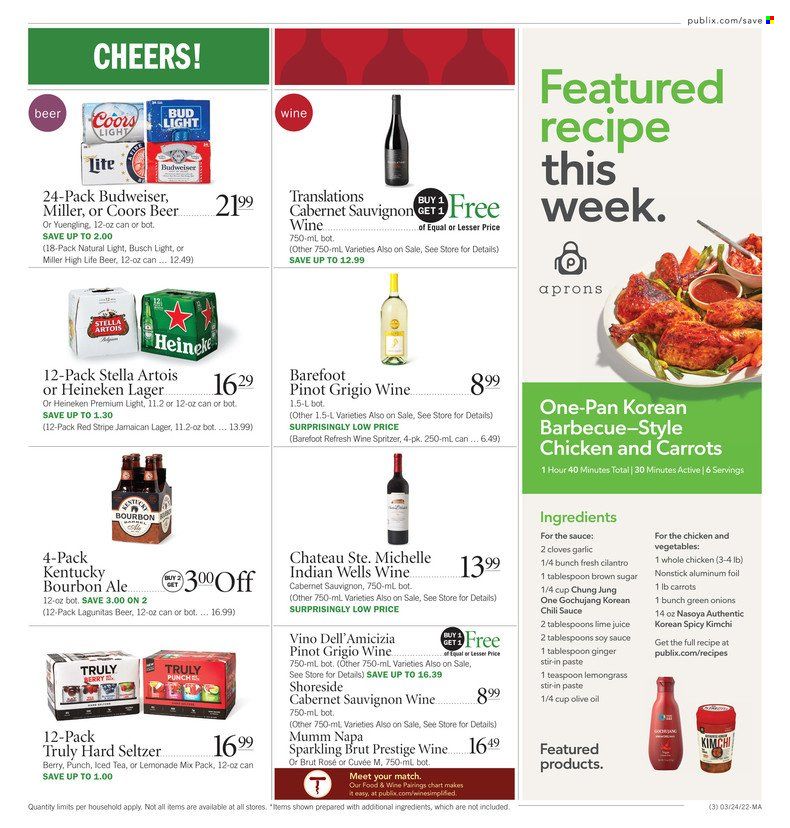 Publix (AL, FL, GA, NC, SC, TN) Weekly Ad Flyer March 24 to March 31