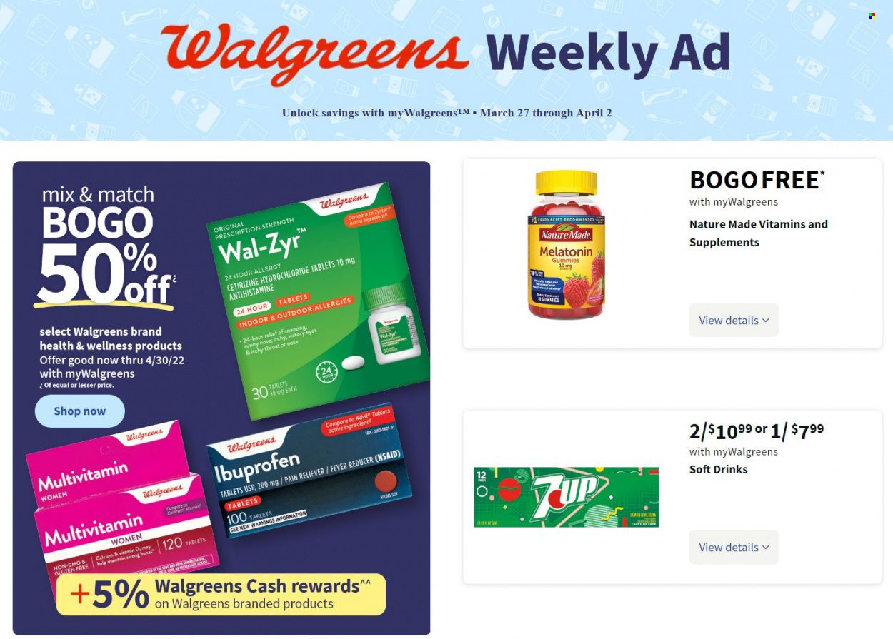 Walgreens Weekly Ad Flyer March 25 to April 1
