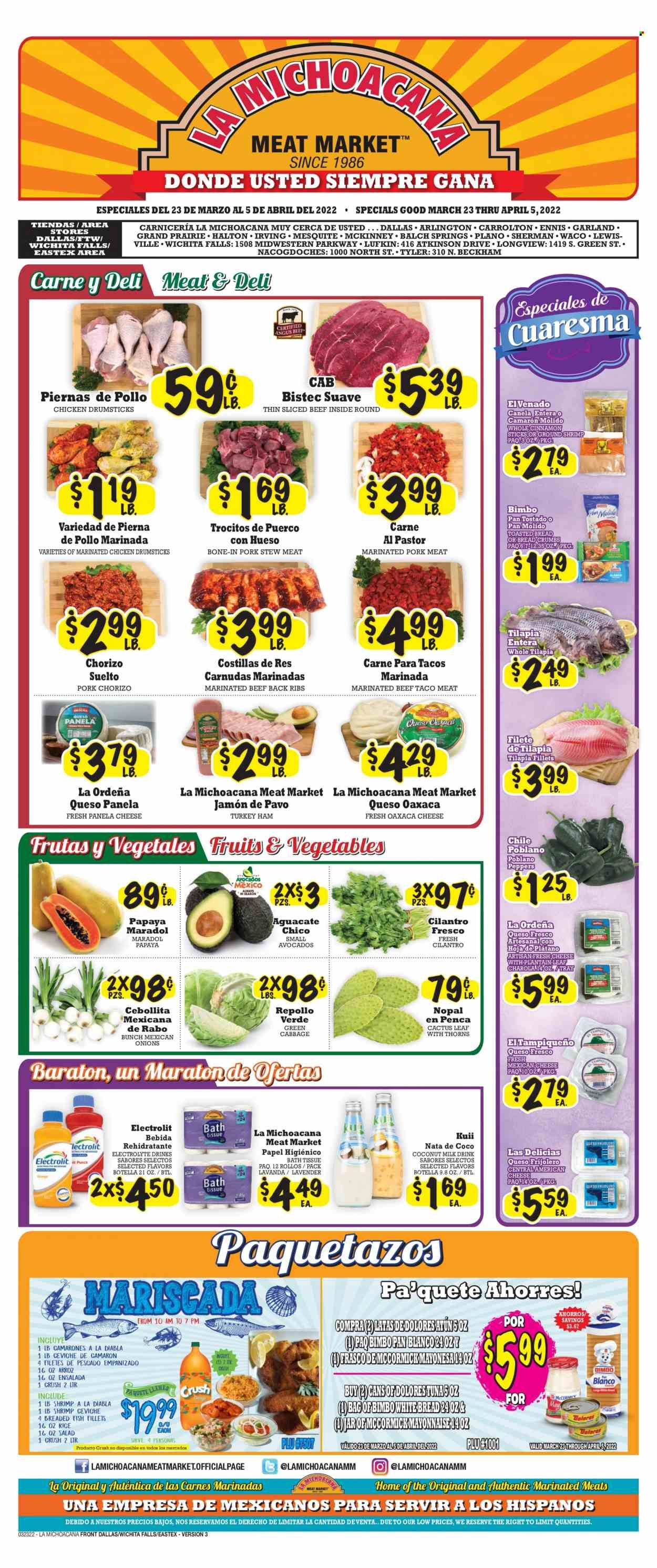 La Michoacana Meat Market (TX) Weekly Ad Flyer March 25 to April 1