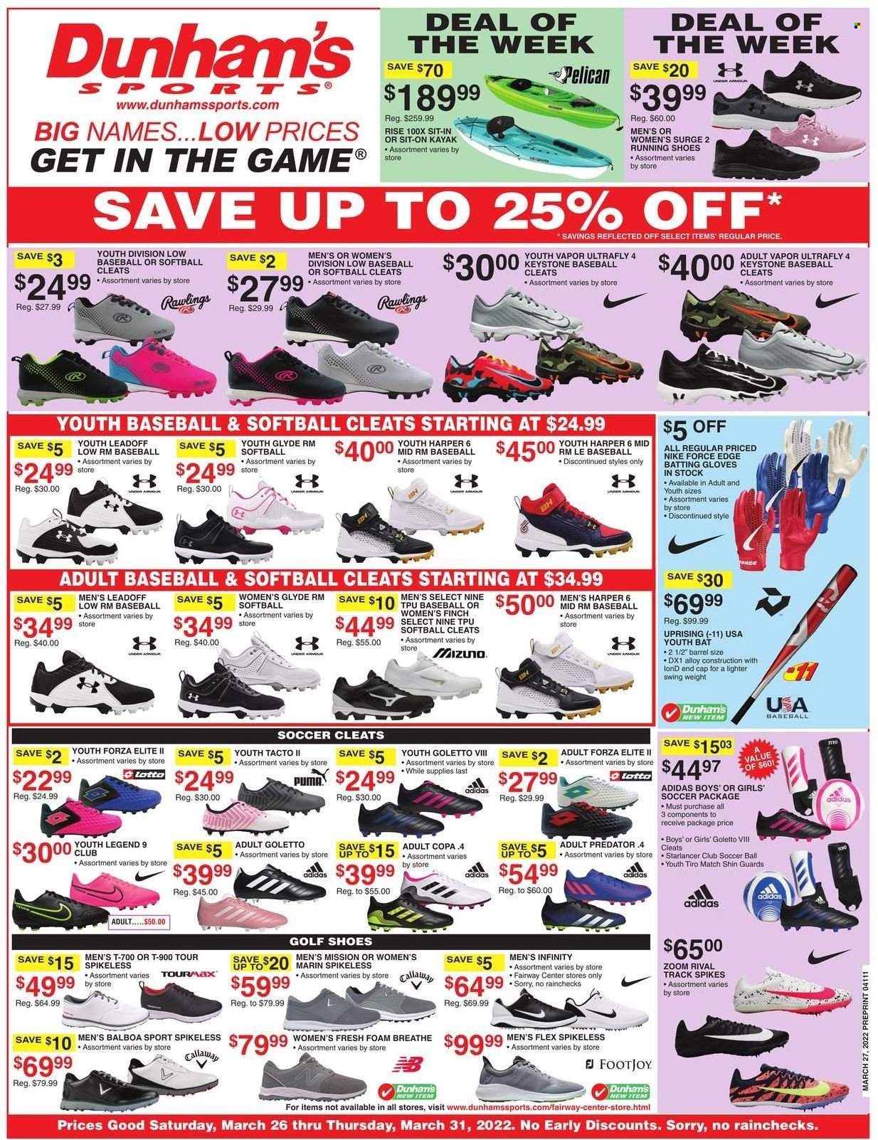 Dunham's Sports Weekly Ad Flyer March 25 to April 1