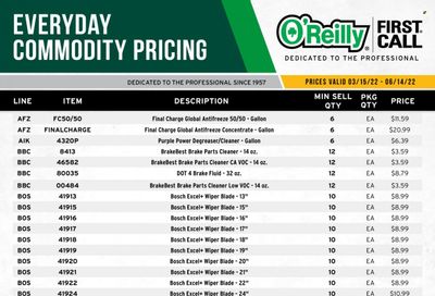 O'Reilly Auto Parts Weekly Ad Flyer March 25 to April 1
