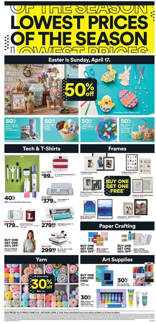 Michaels Weekly Ad Flyer March 25 to April 1