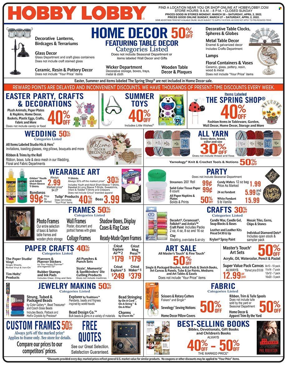 Hobby Lobby Weekly Ad Flyer March 28 to April 4