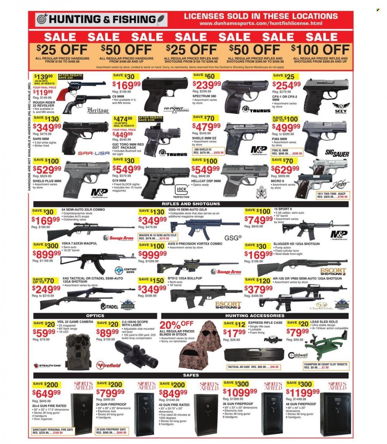 Dunham's Sports (MI, PA, WI) Weekly Ad Flyer March 28 to April 4
