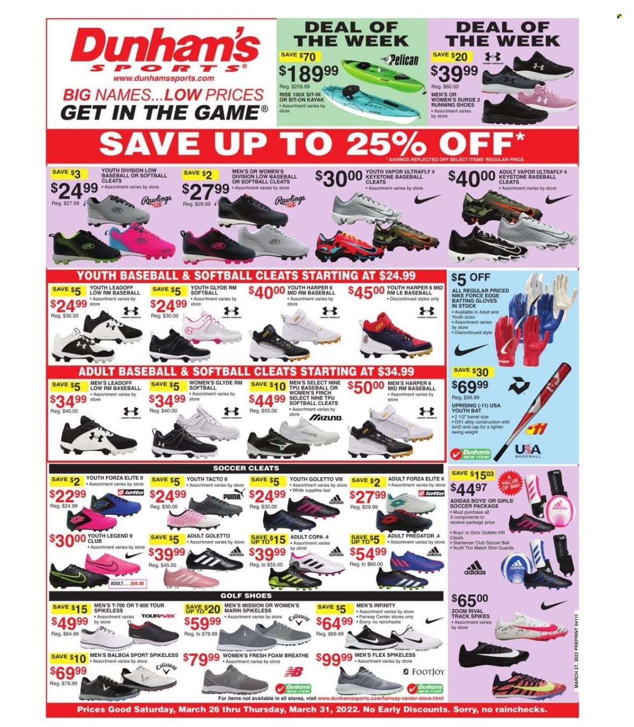 Dunham's Sports (TN) Weekly Ad Flyer March 28 to April 4
