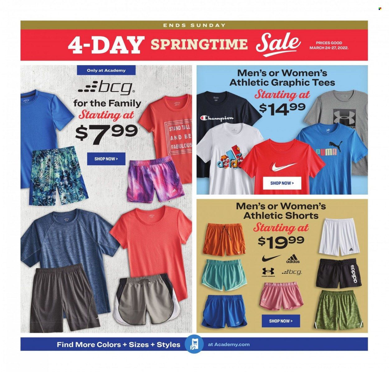 Academy Sports (AL, AR, GA, LA, MO, NC, SC, TN, TX) Weekly Ad Flyer March 28 to April 4