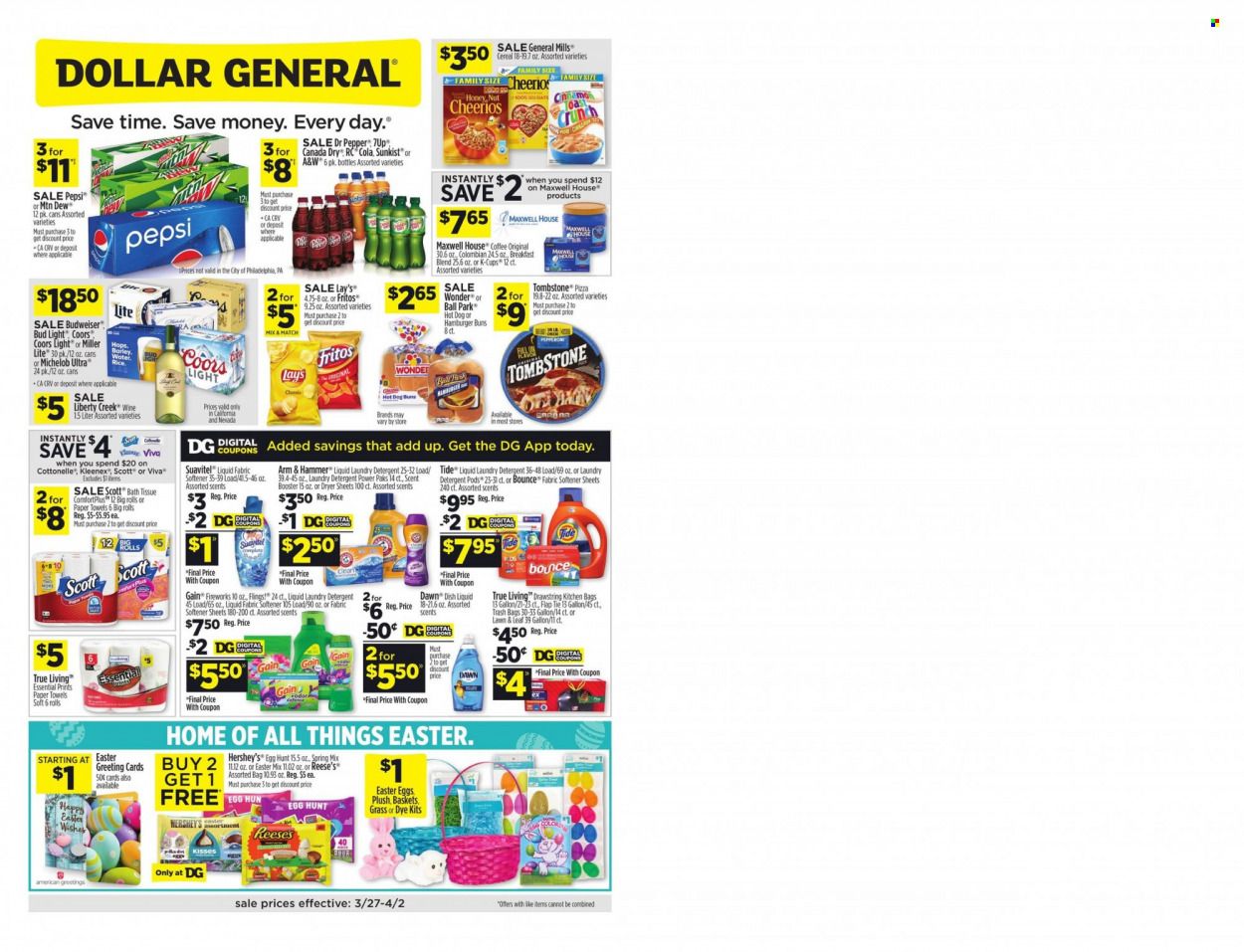 Dollar General (CA) Weekly Ad Flyer March 28 to April 4