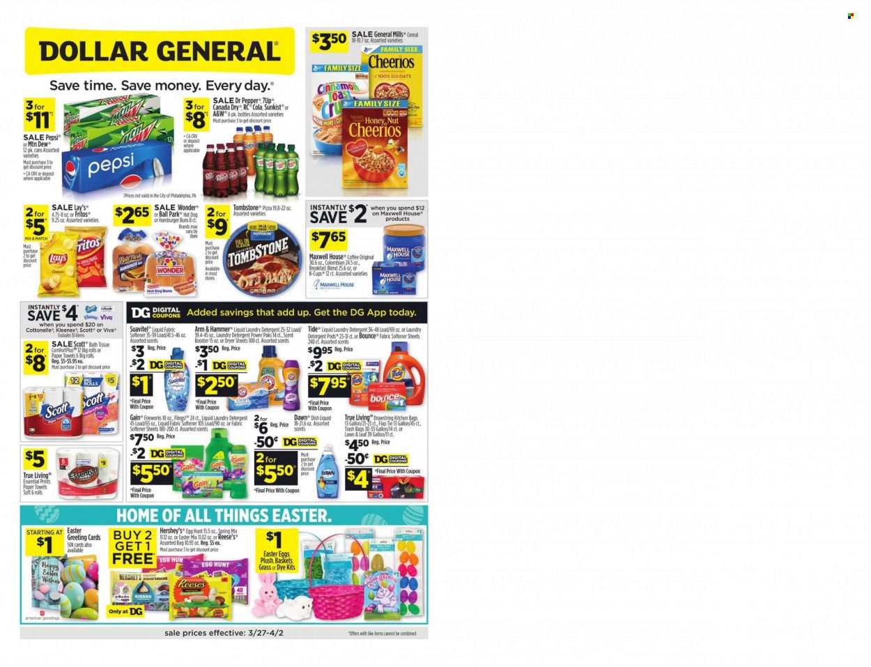 Dollar General (CT, GA, IN, KS, MD, MI, NY) Weekly Ad Flyer March 28 to April 4