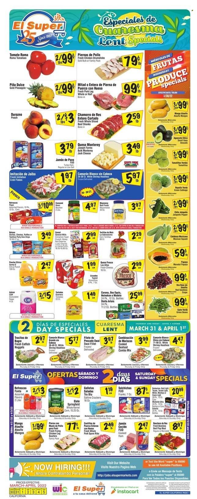 El Super (CA, NM, NV, TX) Weekly Ad Flyer March 30 to April 6