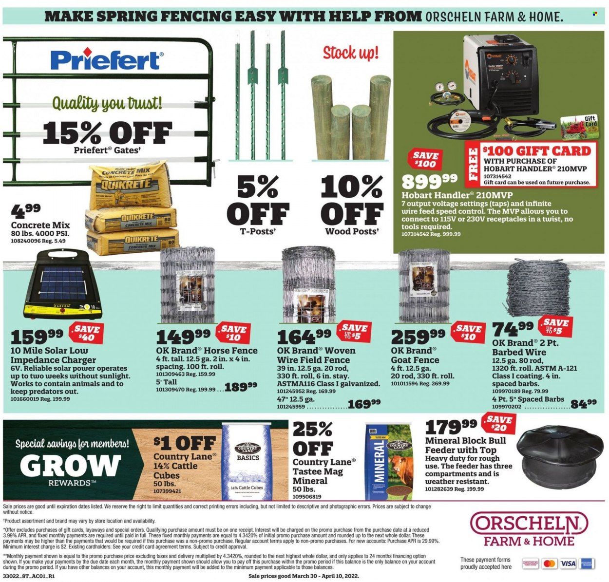 Orscheln Farm and Home (IA, IN, KS, MO, NE, OK) Weekly Ad Flyer March 30 to April 6