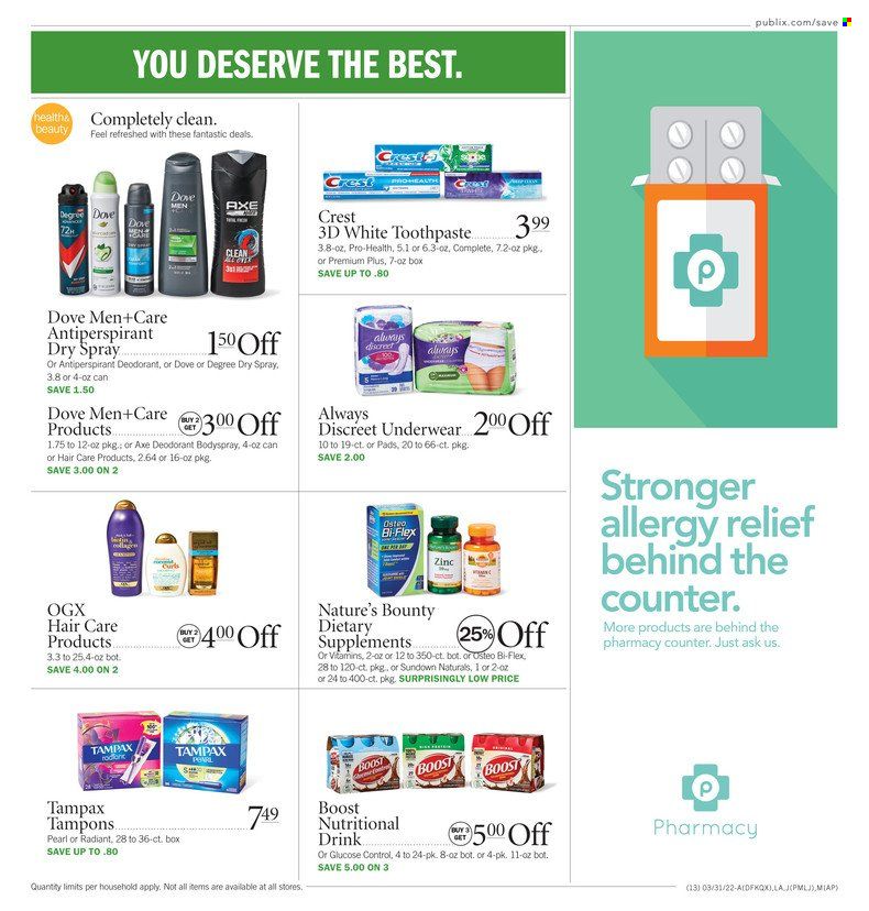Publix (AL, FL, GA, NC, SC, TN) Weekly Ad Flyer March 31 to April 7