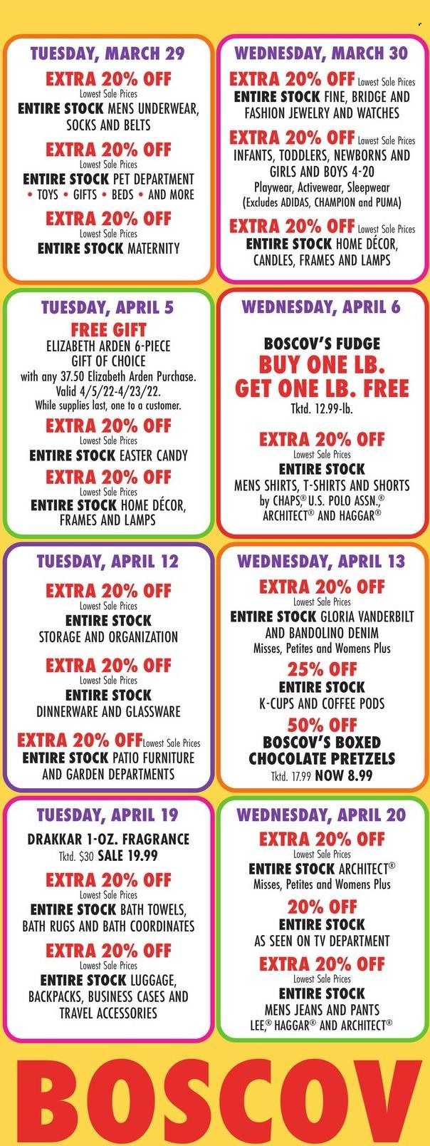 Boscov's (CT, DE, MD, NJ, NY, PA) Weekly Ad Flyer March 31 to April 7