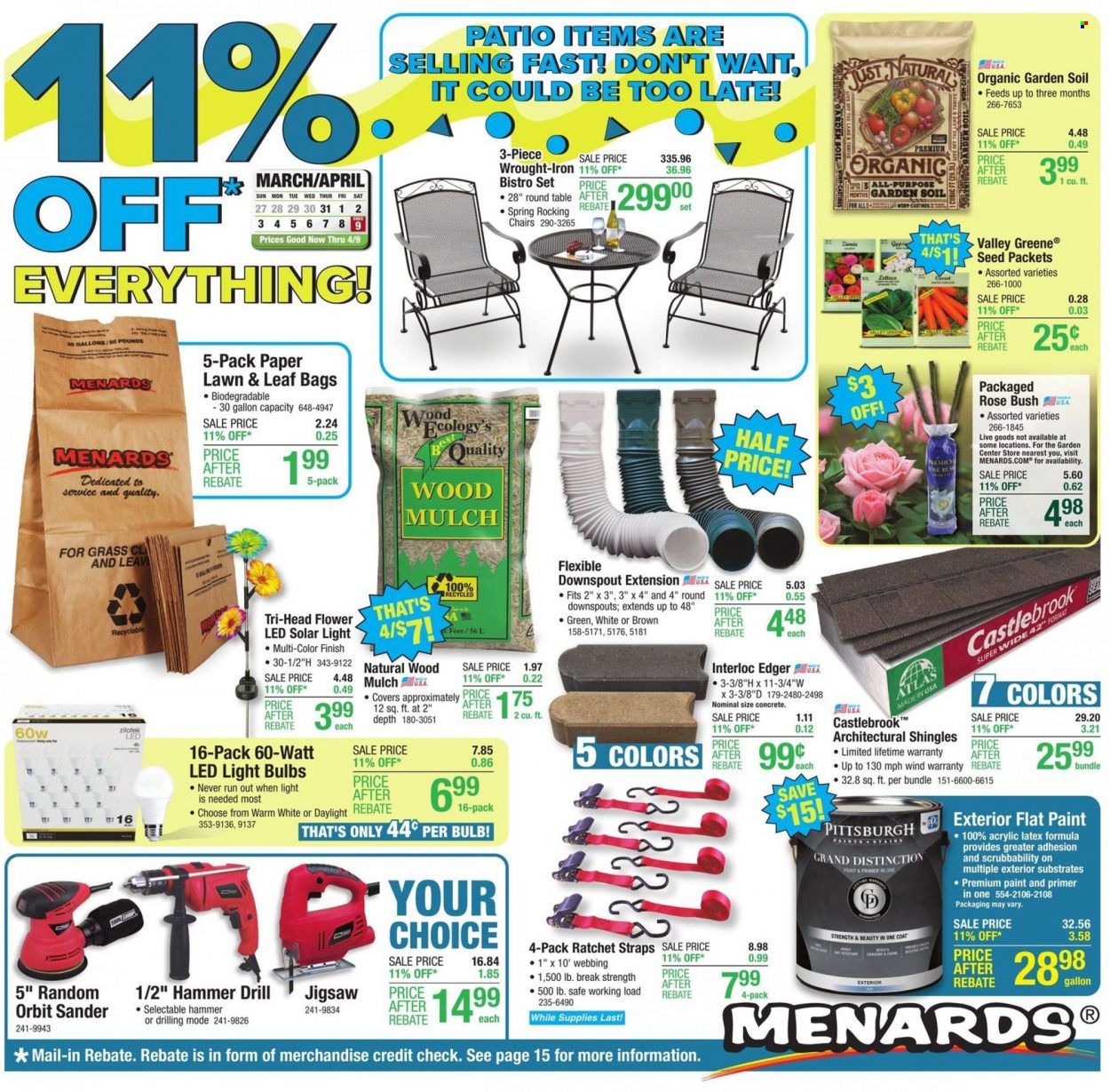 Menards Weekly Ad Flyer April 1 to April 8