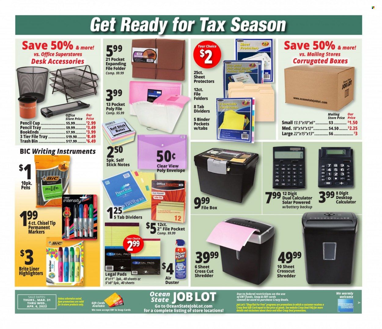 Ocean State Job Lot (CT, MA, ME, NH, NJ, NY, RI) Weekly Ad Flyer April 1 to April 8