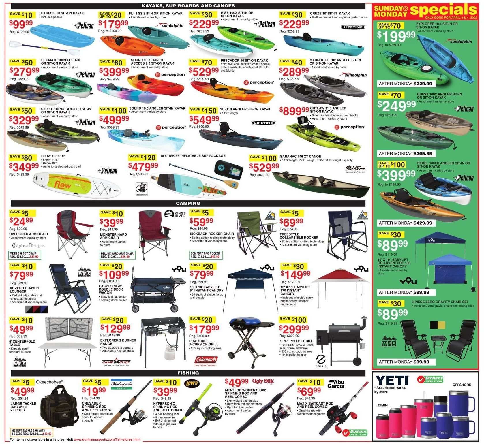 Dunham's Sports Weekly Ad Flyer April 3 to April 10