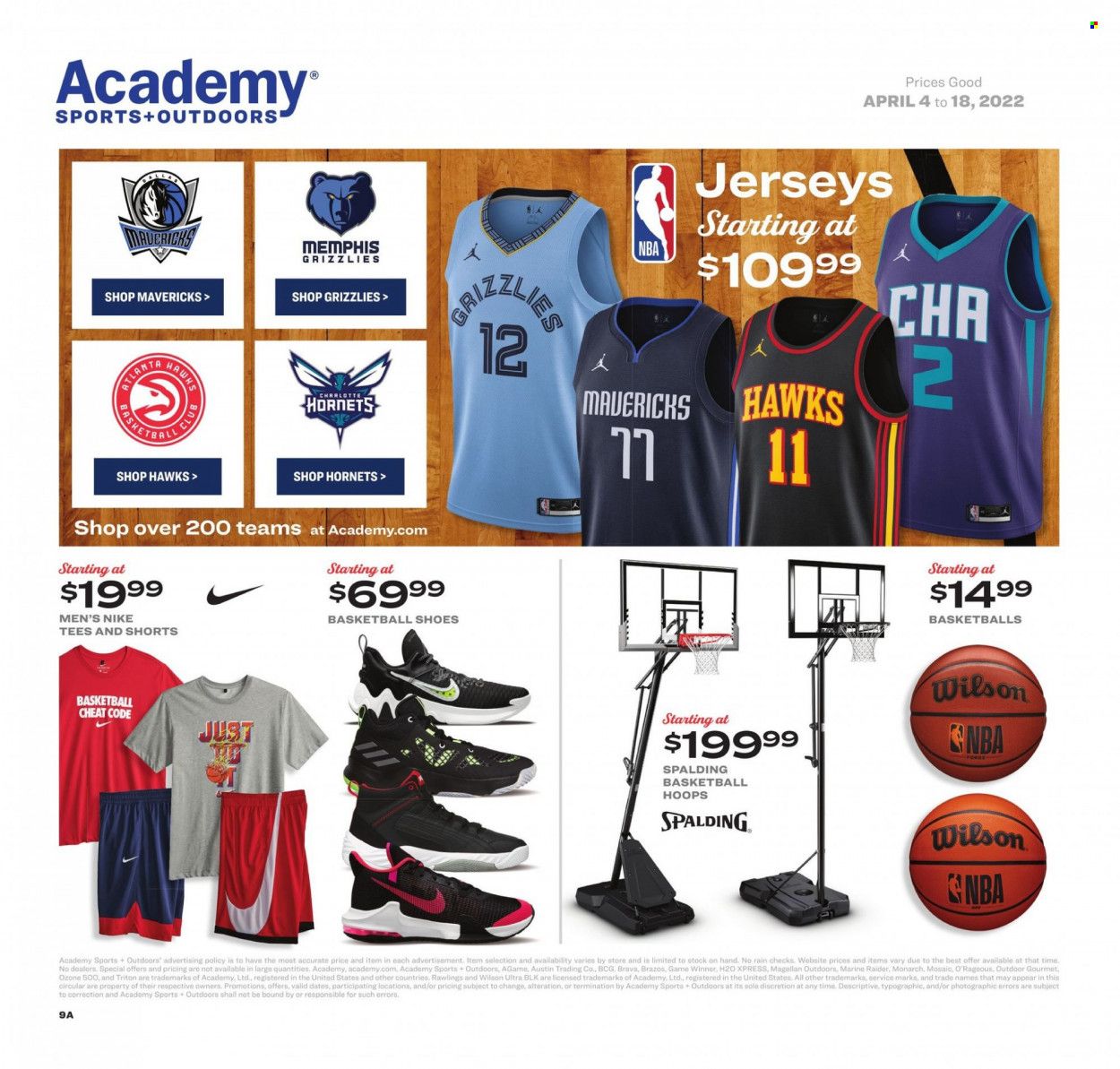 Academy Sports (AL, AR, GA, LA, MO, NC, SC, TN, TX) Weekly Ad Flyer April 3 to April 10